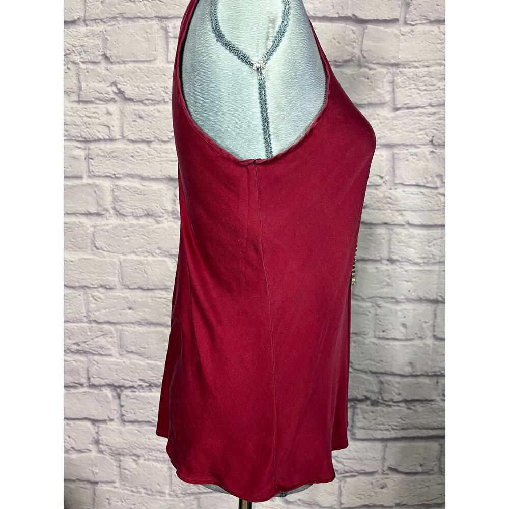 Vintage Lord and Taylor Crimson Red Silk Tank Top Blouse - Picture 9 of 9